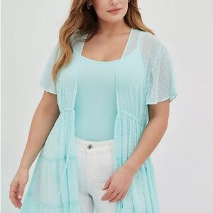 Torrid Clip Dot Tiered Kimono